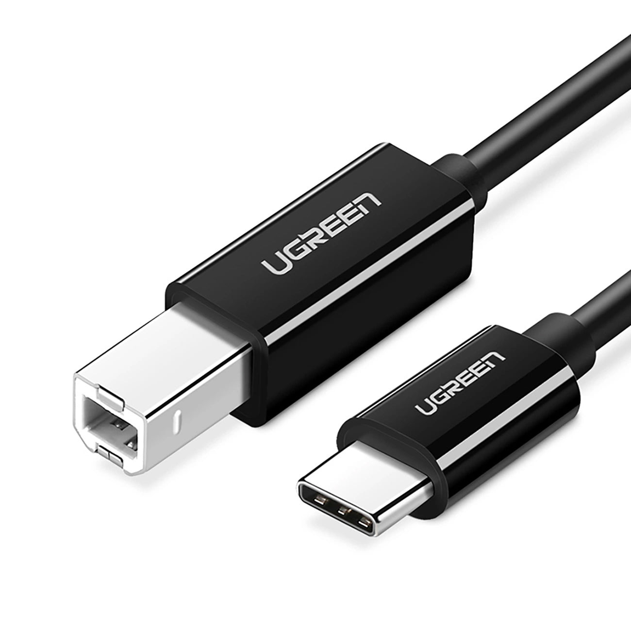 Kabel do drukarki UGREEN US370, USB-C - USB-B, 1 m, czarny 