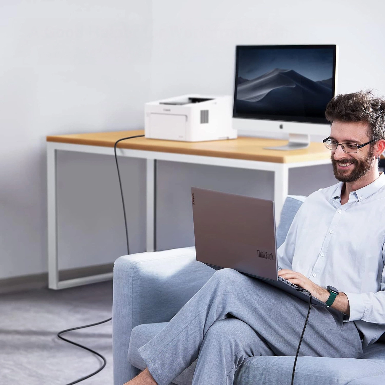 Cablu Imprimanta WZK WKDDY1S, USB-C - USB-B, 1m, Negru