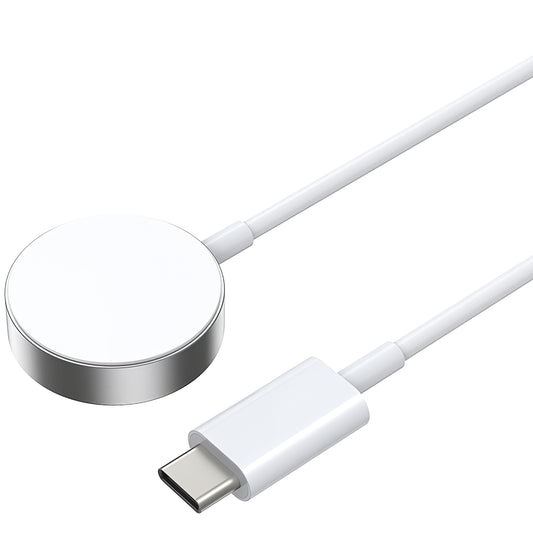 Incarcator Wireless BWOO WL-18 pentru Apple Watch Series, USB-C, Alb