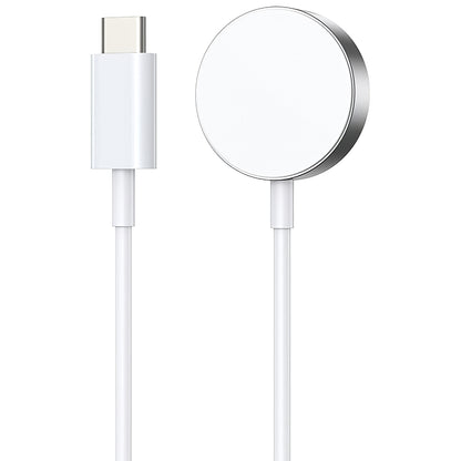 Incarcator Wireless BWOO WL-18 pentru Apple Watch Series, USB-C, Alb