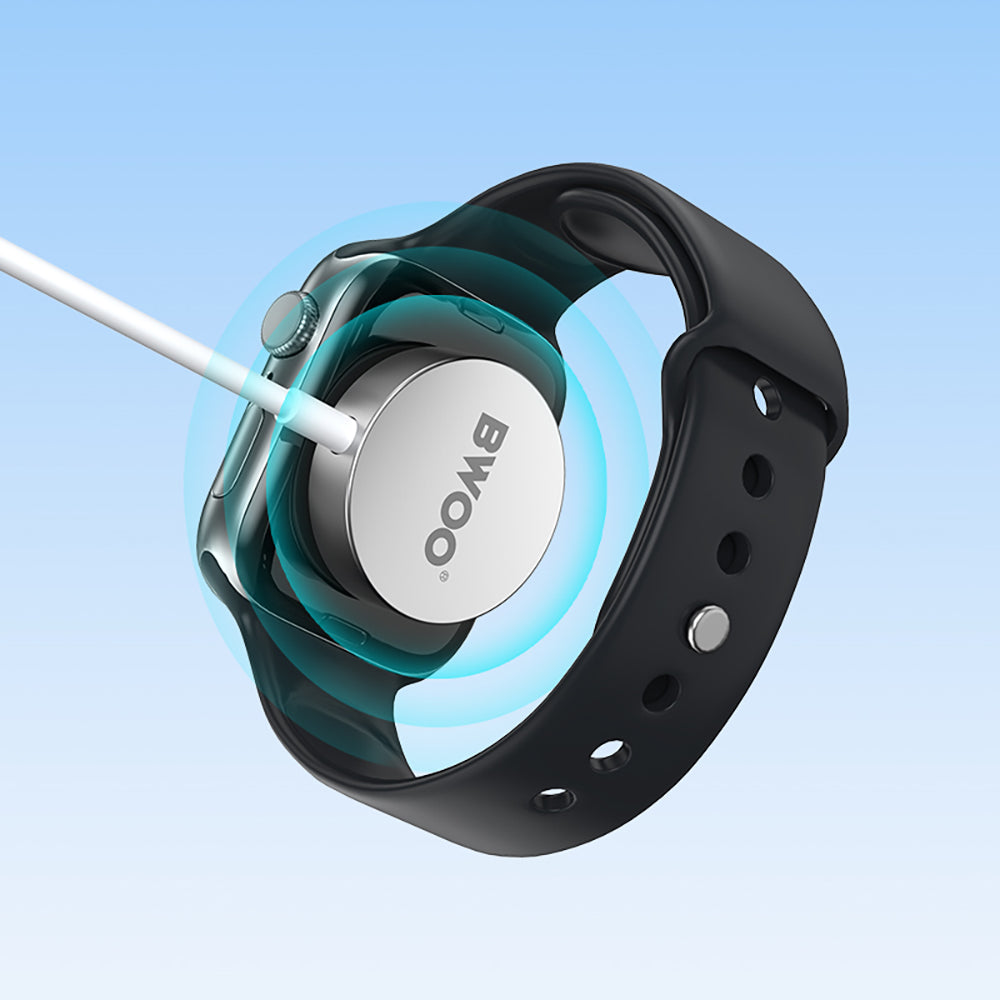 Incarcator Wireless BWOO WL-18 pentru Apple Watch Series, USB-C, Alb