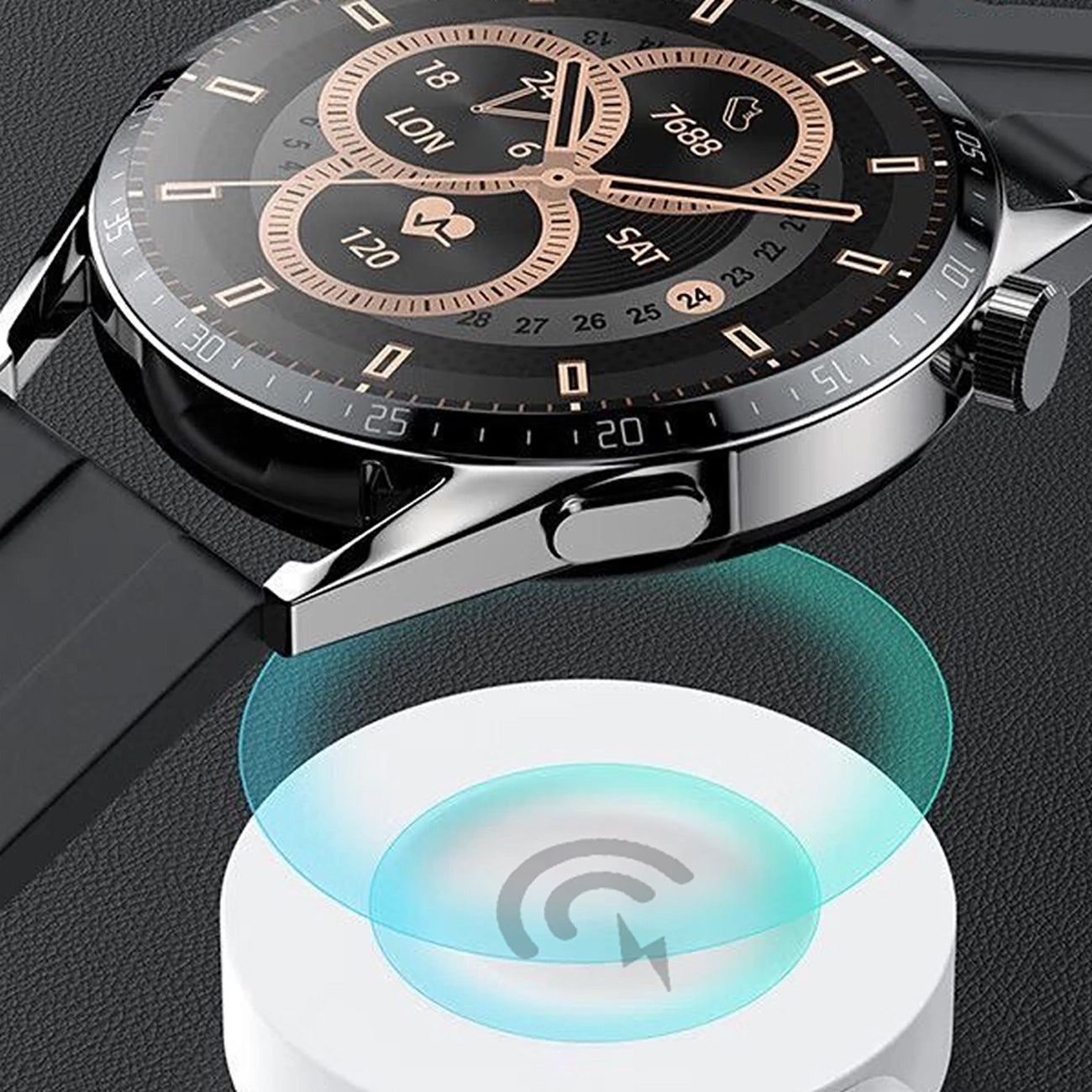 Incarcator Wireless Dudao A12H pentru Huawei Watch Series, USB-A, Alb