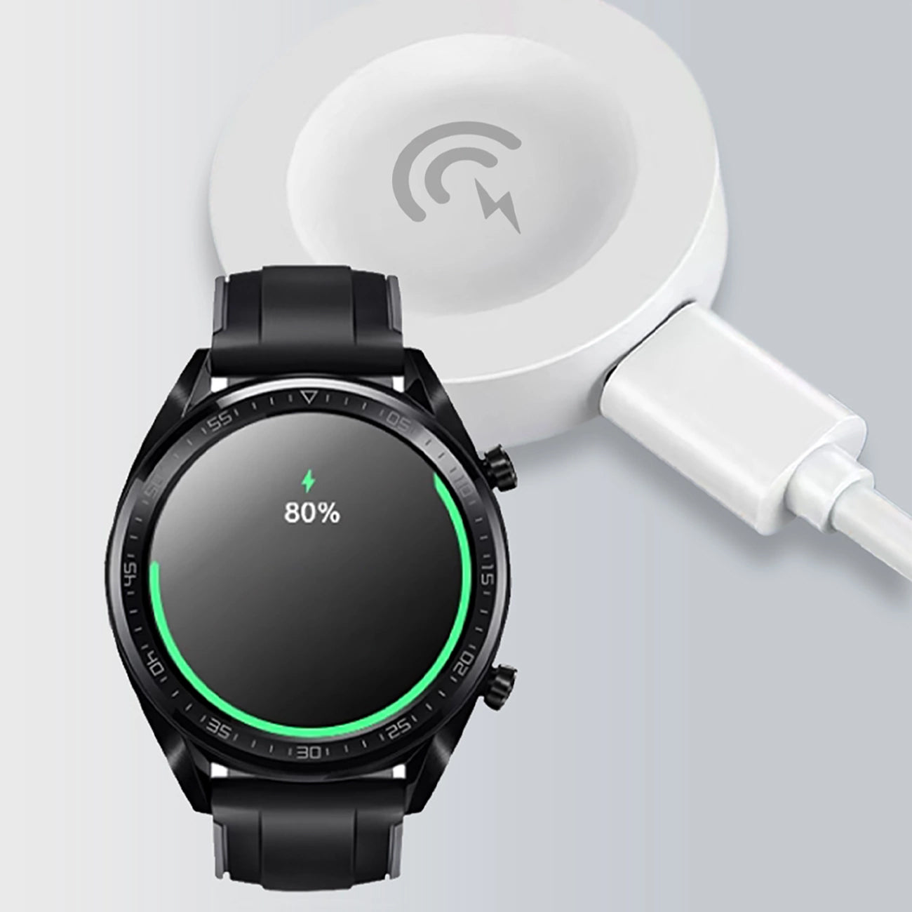 Incarcator Wireless Dudao A12H pentru Huawei Watch Series, USB-A, Alb