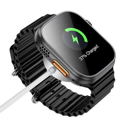 Incarcator Wireless HOCO CW59 pentru Apple Watch / Samsung Galaxy Watch Series, USB-C, Alb