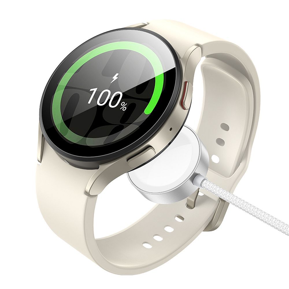 Incarcator Wireless HOCO CW59 pentru Apple Watch / Samsung Galaxy Watch Series, USB-C, Alb