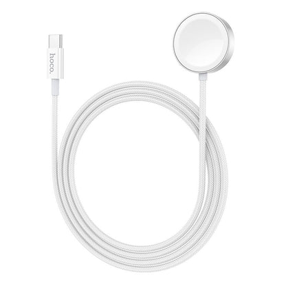 Incarcator Wireless HOCO CW59 pentru Apple Watch / Samsung Galaxy Watch Series, USB-C, Alb
