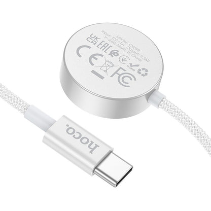 Incarcator Wireless HOCO CW59 pentru Apple Watch / Samsung Galaxy Watch Series, USB-C, Alb