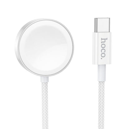 Incarcator Wireless HOCO CW59 pentru Apple Watch / Samsung Galaxy Watch Series, USB-C, Alb