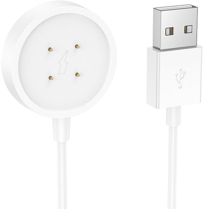 Cablu Incarcare pentru Smartwatch HOCO Y24, USB-A, Alb