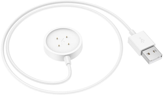 Cablu Incarcare pentru Smartwatch HOCO Y24, USB-A, Alb