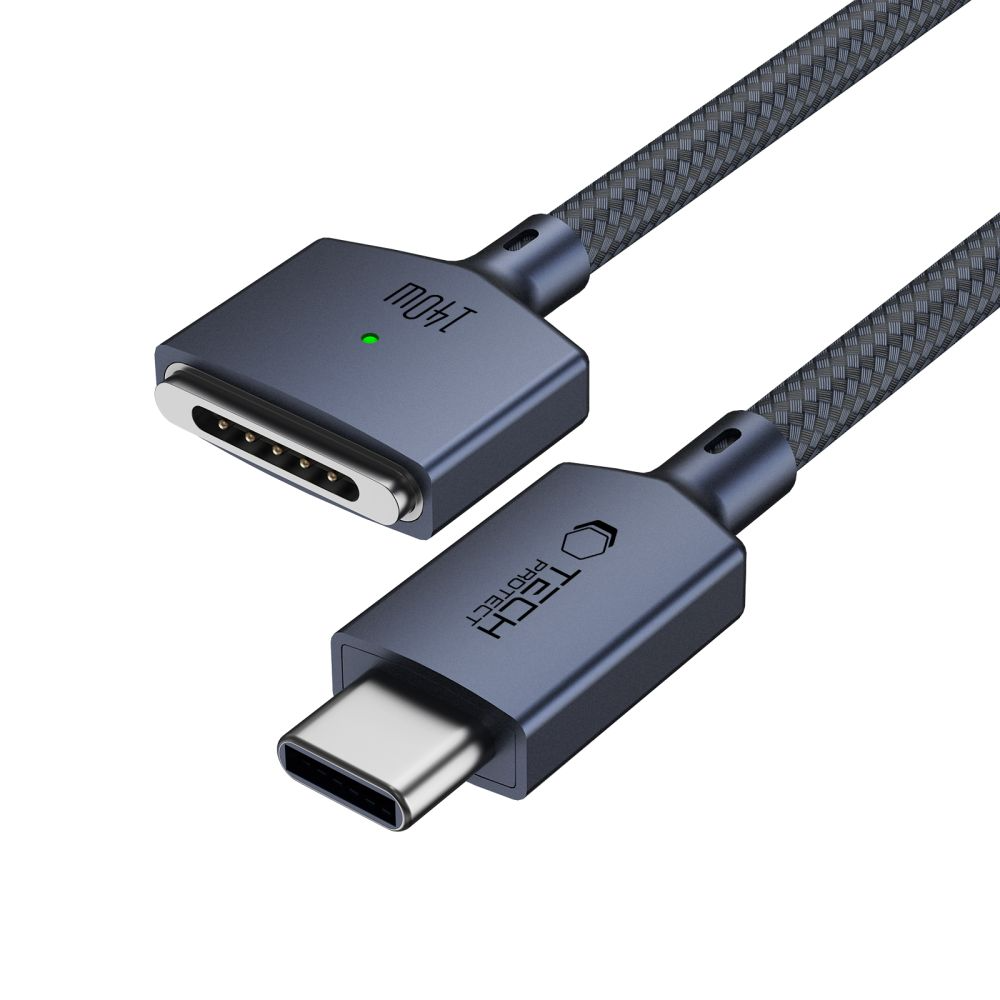 Cablu Incarcare Tech-Protect MMC01 Ultraboost, USB-C - MagSafe 3, 140W, 2m, Bleumarin