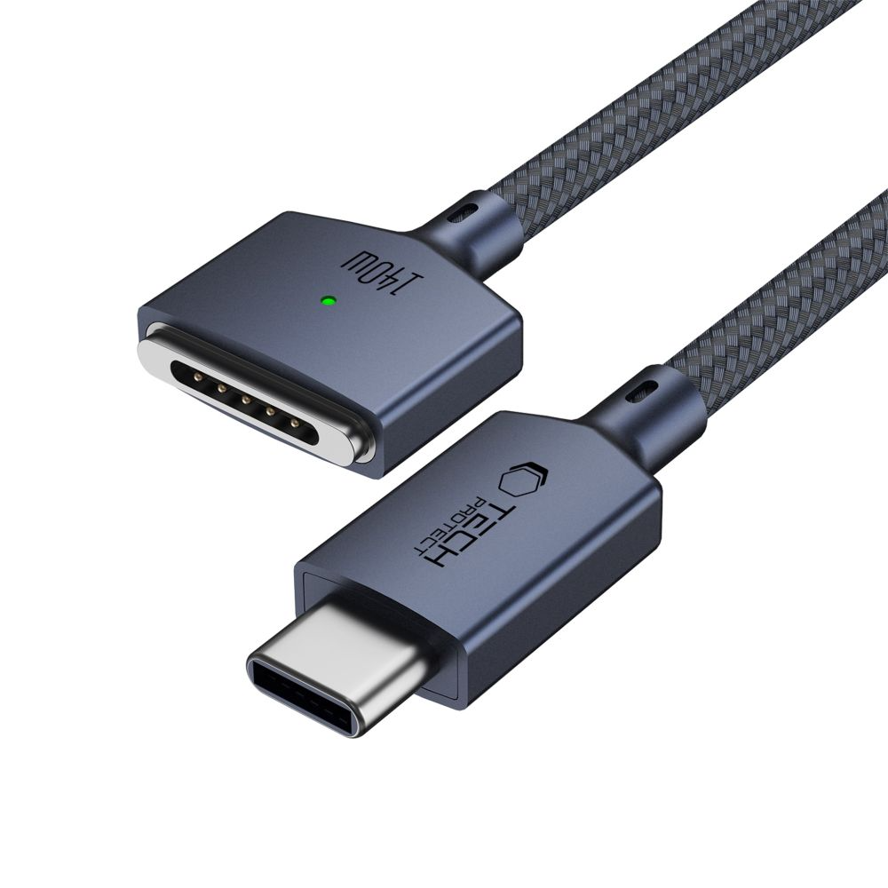Cablu Incarcare Tech-Protect MMC01 Ultraboost, USB-C - MagSafe 3, 140W, 3m, Bleumarin
