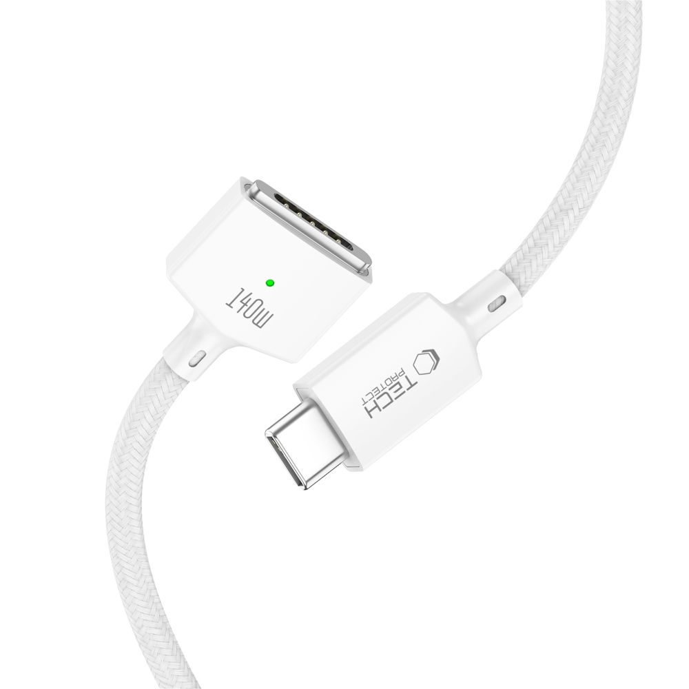 Cablu Incarcare Tech-Protect MMC01 Ultraboost, USB-C - MagSafe 3, 140W, 3m, Alb