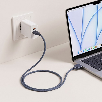 Cablu Incarcare Tech-Protect MMC01 Ultraboost, USB-C - MagSafe 3, 140W, 3m, Bleumarin