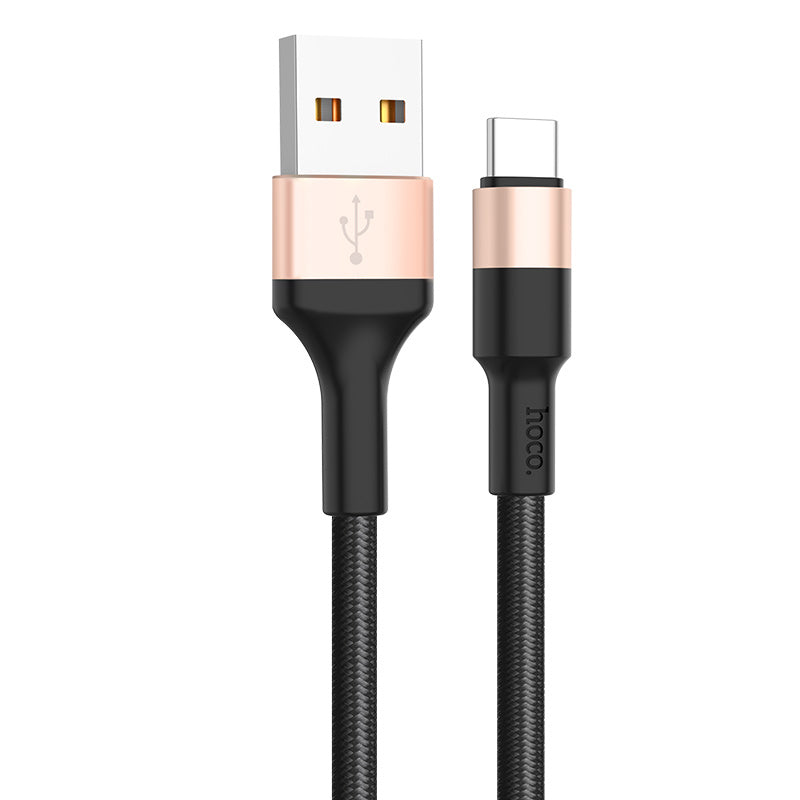 Cablu Date si Incarcare USB-A - USB-C HOCO X26 Xpress, 18W, 1m, Auriu