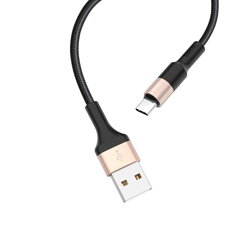 Cablu Date si Incarcare USB-A - USB-C HOCO X26 Xpress, 18W, 1m, Auriu