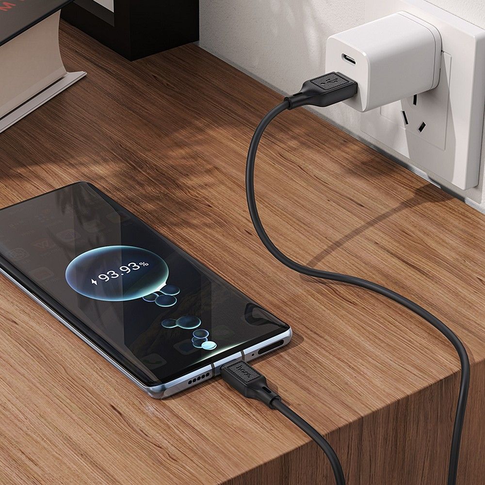 Cablu Date si Incarcare USB-A - USB-C HOCO X90, 60W, 1m, Negru