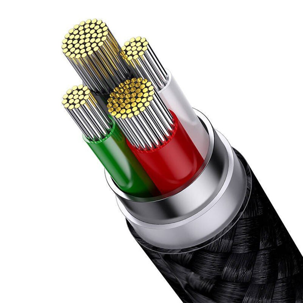 Cablu Incarcare USB-A - Lightning / microUSB / USB-C Baseus StarSpeed 3in1, 20W, 0.6m, Negru P10319900111-00