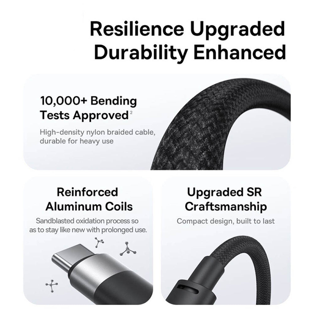 Cablu Incarcare USB-A - Lightning / microUSB / USB-C Baseus StarSpeed 3in1, 20W, 0.6m, Negru P10319900111-00