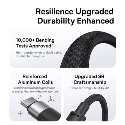 Cablu Incarcare USB-A - Lightning / microUSB / USB-C Baseus StarSpeed 3in1, 20W, 0.6m, Negru P10319900111-00