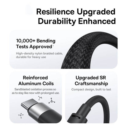 Cablu Incarcare USB-A - Lightning / microUSB / USB-C Baseus StarSpeed, 100W, 1.5m, Alb P10319900211-00