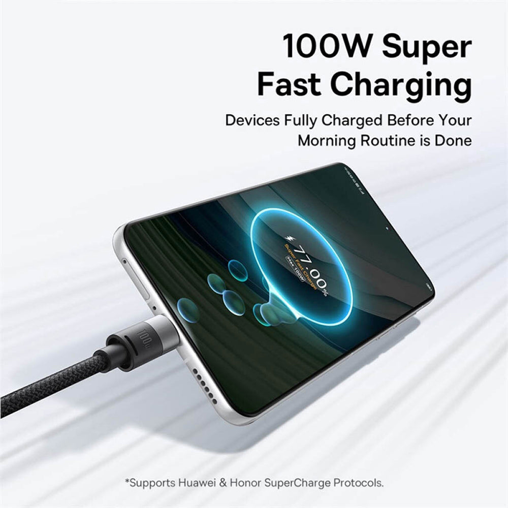 Cablu Incarcare USB-A - Lightning / microUSB / USB-C Baseus StarSpeed 3in1, 20W, 0.6m, Negru P10319900111-00