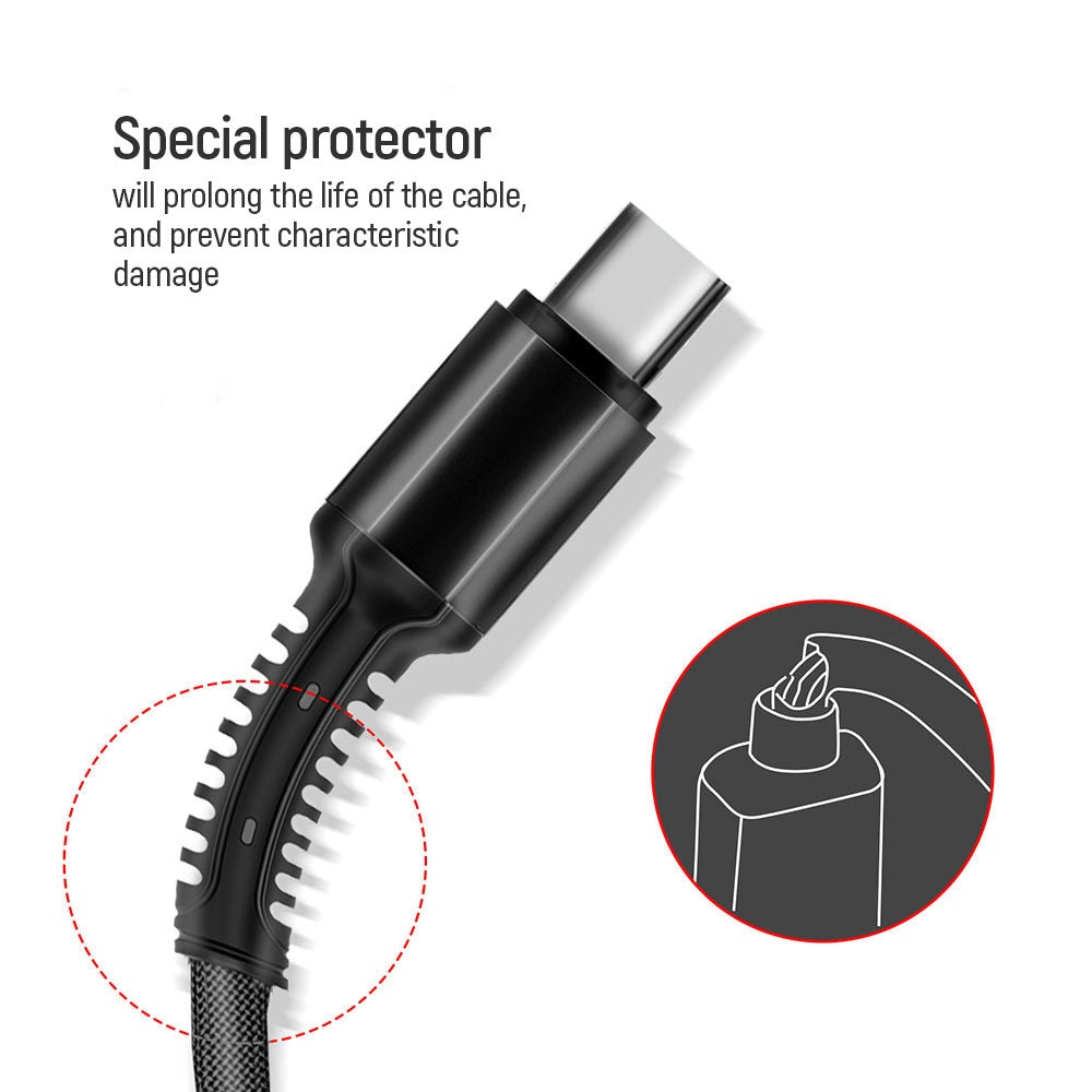 Cablu Incarcare USB-A - Lightning / microUSB / USB-C ColorWay CW-CBU3003, 20W, 1.2m, Gri