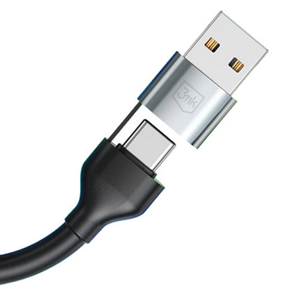 Cablu Incarcare USB-A / USB-C - Lightning / microUSB / USB-C 3MK Hyper N, 18W, 1.2m, Negru