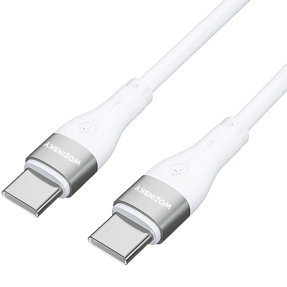 Cablu Incarcare USB-C - USB-C WZK WSTCC1, 65W, 1m, Alb