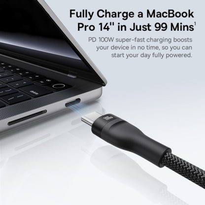 Cablu Incarcare USB-C - 3 x USB-C Baseus Flash Series III 3in1, 100W, 1.5m, Negru P10377503111-00