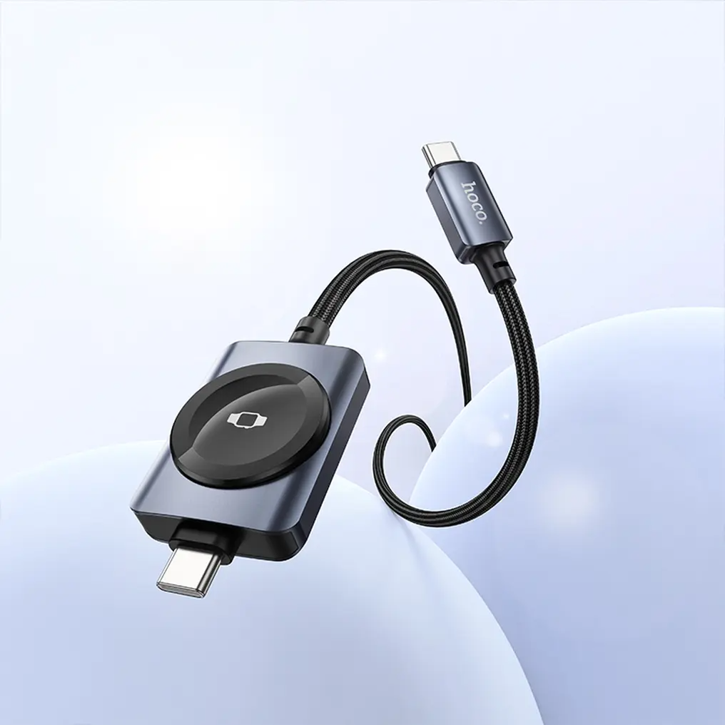 Cablu Incarcare USB-C - USB-C HOCO CW66 2in1, 100W, 1.2m, Negru