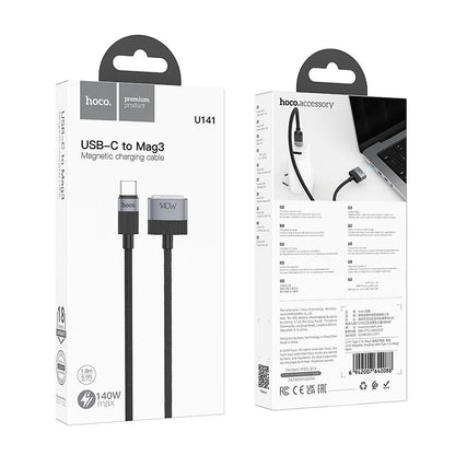 Cablu Incarcare HOCO U141, USB-C - MagSafe 3, 140W, 1.8m, Negru