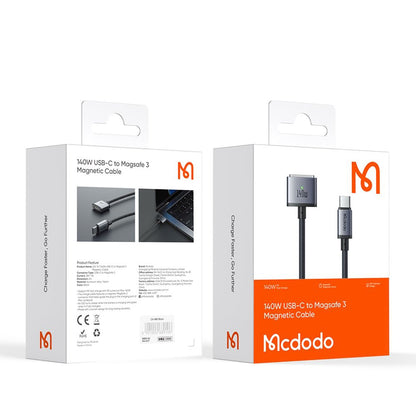 Cablu Incarcare McDodo CA-1470, USB-C - MagSafe 3, 140W, 2m, Negru