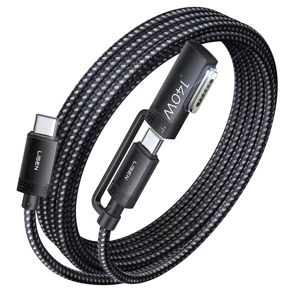 Cablu Incarcare USB-C - USB-C / MagSafe 3 Lisen, 140W, 2m, Gri YL0124070021