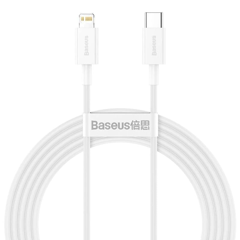 Cablu Date si Incarcare USB-C - Lightning Baseus Superior Series, 20W, 2m, Alb CATLYS-C02