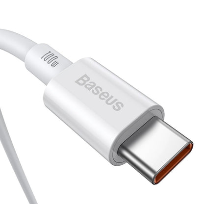 Cablu Date si Incarcare USB-C - USB-C Baseus Superior Series, 100W, 1m, Alb CATYS-B02