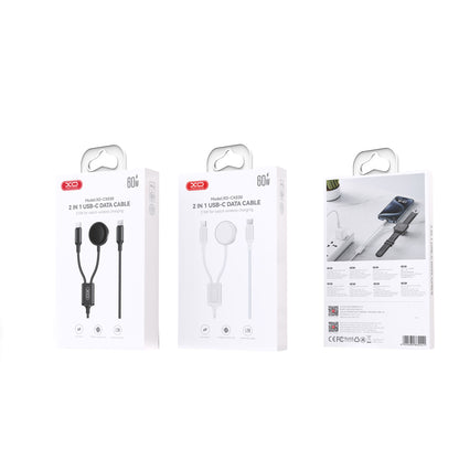 Incarcator Wireless XO Design CX030 pentru Apple Watch Series, USB-C, Alb