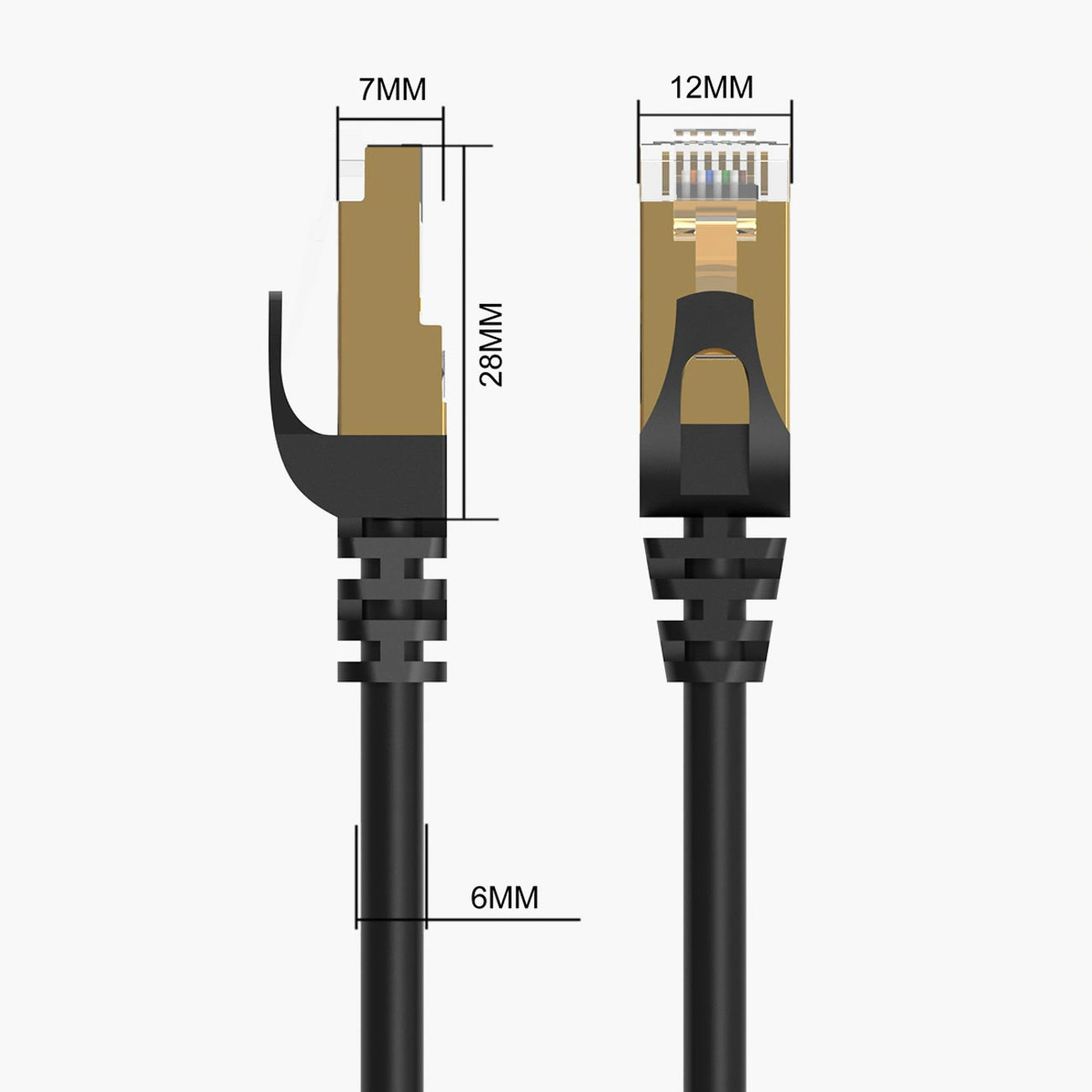 Cablu Retea Orico PUG-C7, UTP, Cat7, 10m, Negru