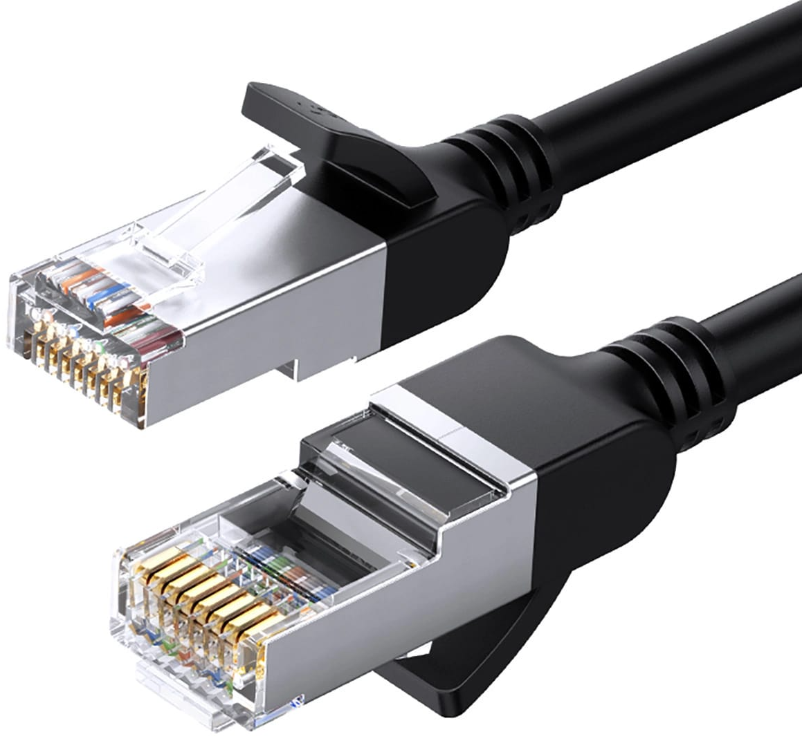 Cablu Retea UGREEN NW101 Flat, UTP, Cat6, 3m, Negru