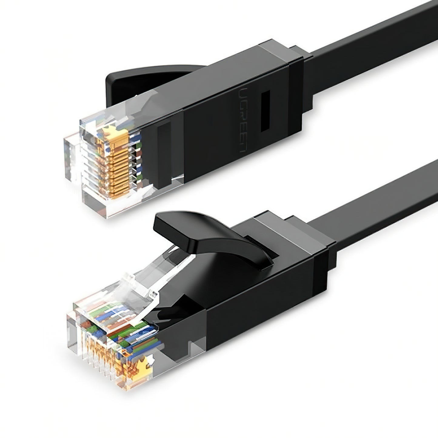 Cablu Retea UGREEN NW102 Flat, UTP, Cat6, 2m, Negru
