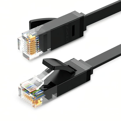 Cablu Retea UGREEN NW102 Flat, UTP, Cat6, 2m, Negru