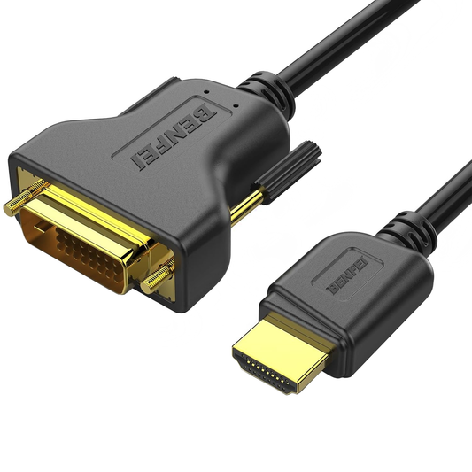 Cablu Video Benfei, HDMI - DVI, 1080P, 0.9m, Negru