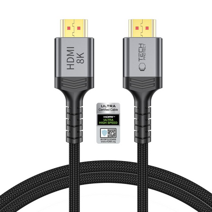 Cablu Video Tech-Protect Ultraboost 2, HDMI - HDMI, 8K, 1m, Negru