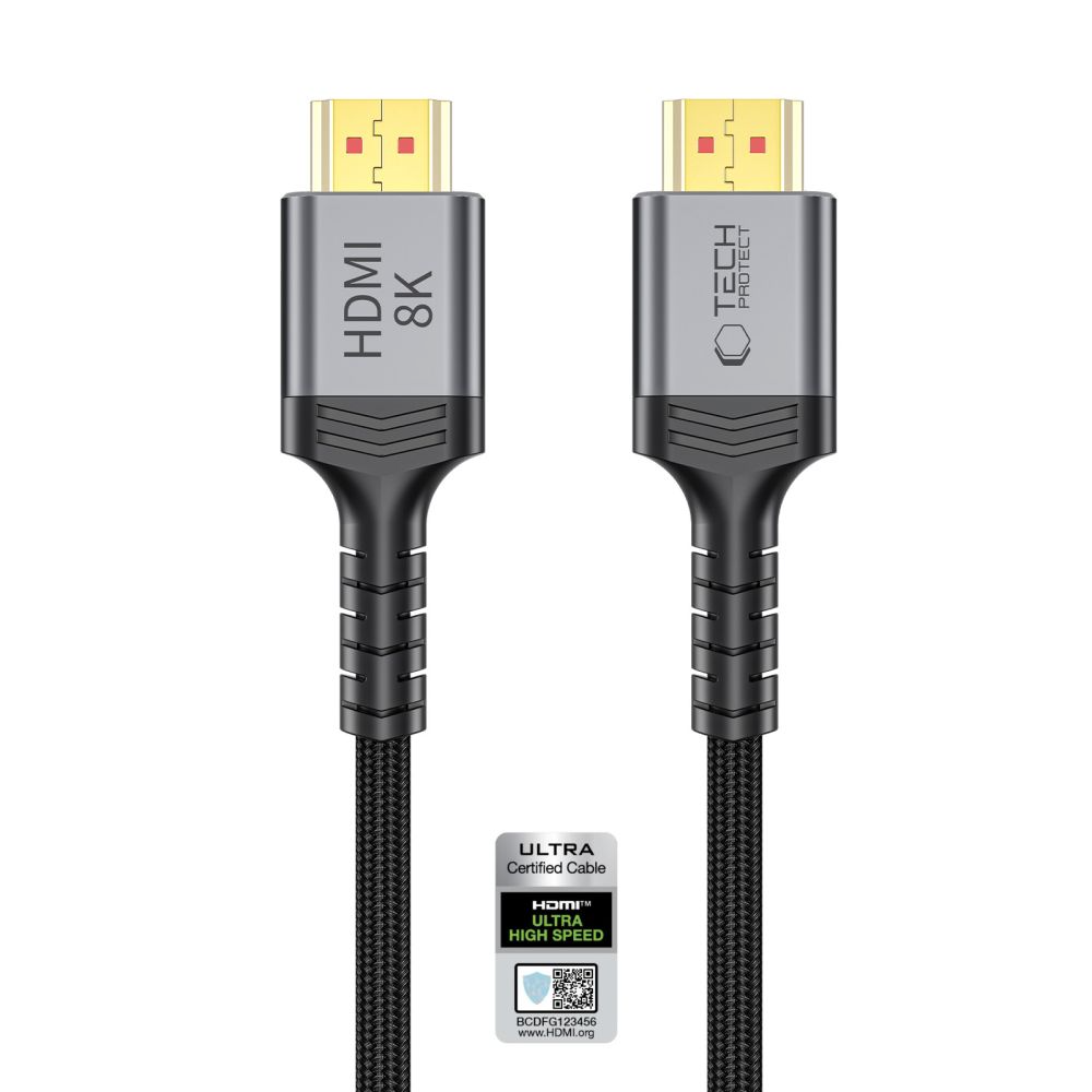 Cablu Video Tech-Protect Ultraboost 2, HDMI - HDMI, 8K, 1m, Negru