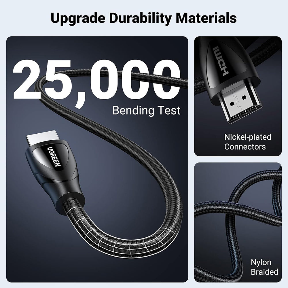 Cablu Video Ugreen HD140 (80405), HDMI - HDMI, 8K, 5m, Negru