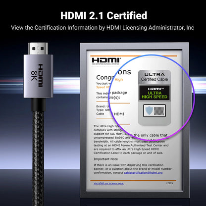 Cablu Video UGREEN HD171, HDMI - HDMI, 8K, 3m, Negru