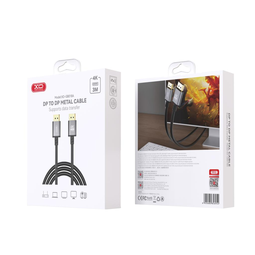 Cablu Video XO Design GB018A, DisplayPort - DisplayPort, 4K, 3m, Negru