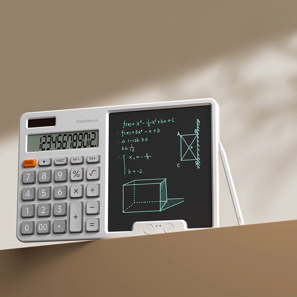Calculator Birou cu Tableta Scris Deerma JX01, Gri
