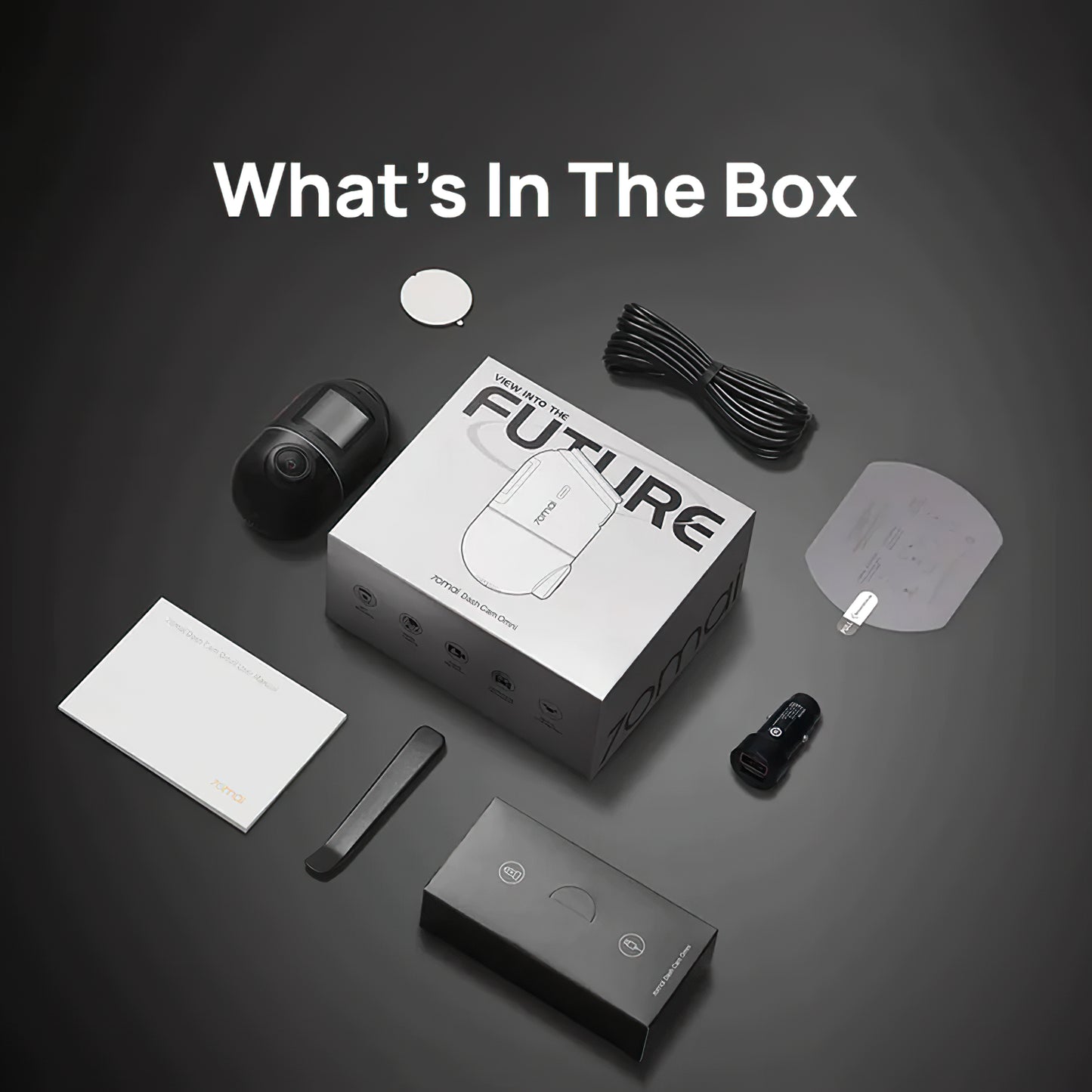 Camera Auto 70mai Dash Cam Omni 360 X200, 1080P, 64Gb, Wi-Fi, GPS, AI, Control Vocal, Afisaj 1.2inch X200-64-BK