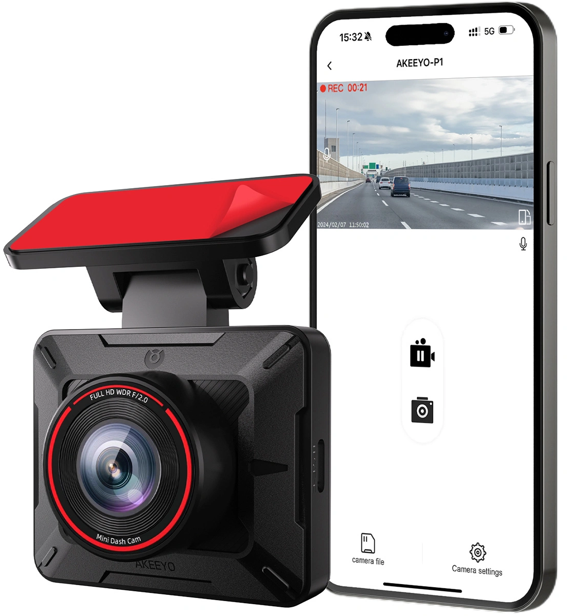 Camera Auto Akeeyo P1, 1080P, Wi-Fi